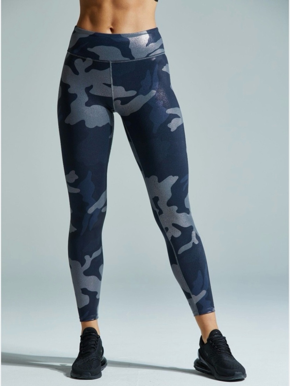 Noli Blue Gray Guerra Camo Print Leggings Size Small